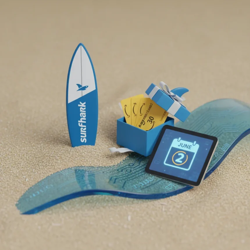 Surfshark's cheapest plan now includes up to $30 Amazon gift card