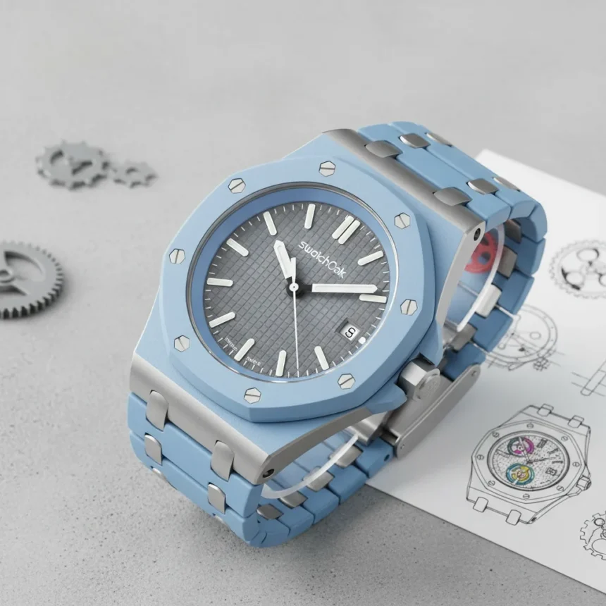 Swatch's rumored Royal Oak collaboration could break luxury watch gatekeeping — AI-generated illustration