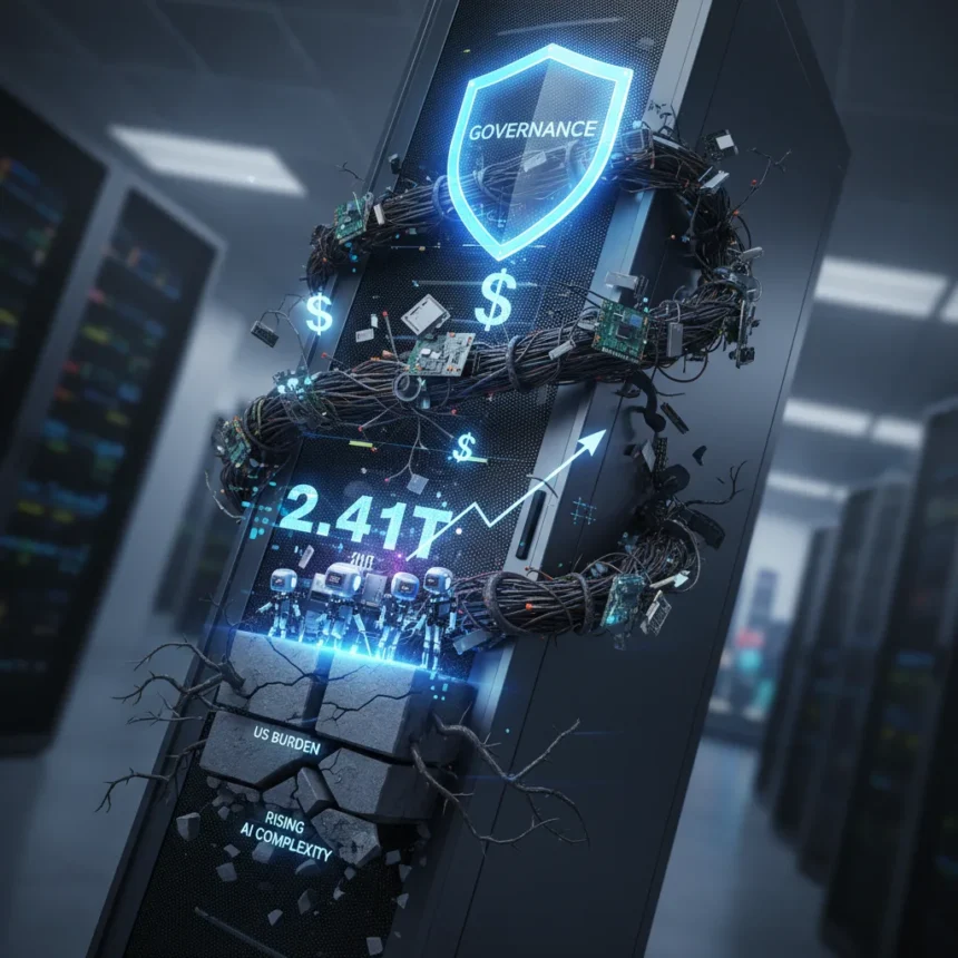 Technical debt costs enterprises $2.41T, threatening ITSM innovation — AI-generated illustration