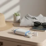Tessan's ultra-thin travel adapter is summer's smartest packing choice — AI-generated illustration