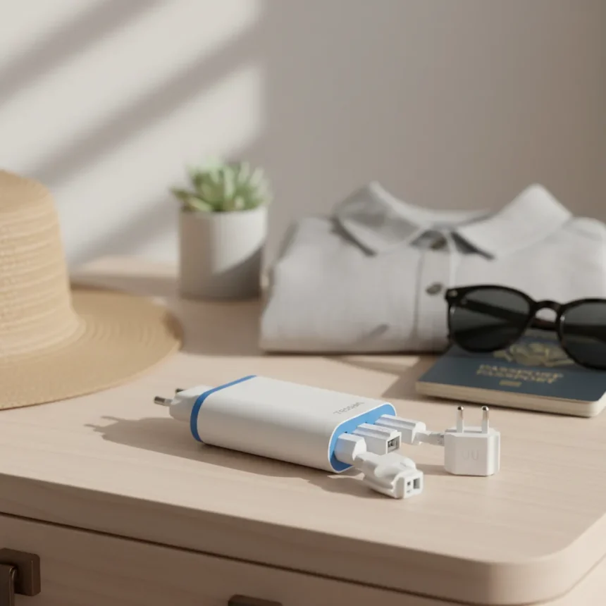Tessan's ultra-thin travel adapter is summer's smartest packing choice