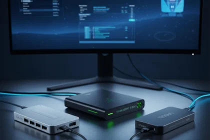 Thunderbolt 5 docks face off: speed, power, and a surprising winner — AI-generated illustration