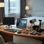 Travel tech essentials for trade shows: what actually works — AI-generated illustration