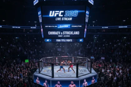 UFC 328 live stream: Watch Chimaev vs Strickland tonight — AI-generated illustration