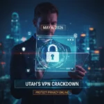 Utah's VPN crackdown forces privacy tool adoption today — AI-generated illustration
