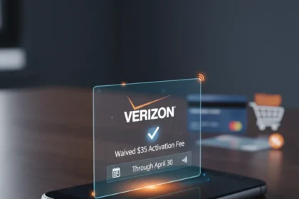 Verizon waives $35 activation fees on all phones through April 30 — AI-generated illustration