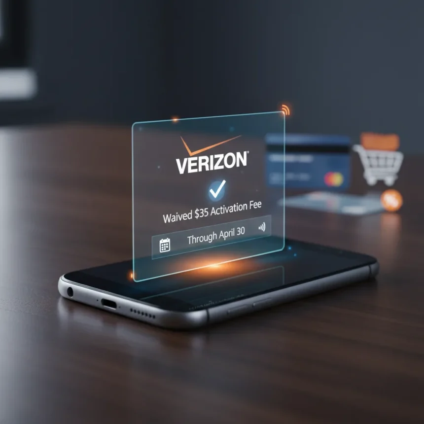 Verizon waives $35 activation fees on all phones through April 30 — AI-generated illustration