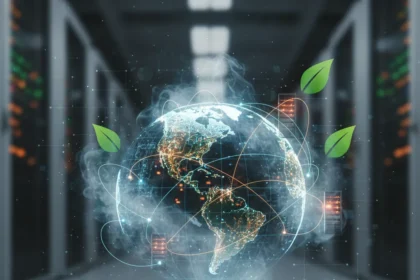 Video call carbon footprint: what you need to know — AI-generated illustration