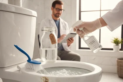 Vinegar toilet cleaning hack beats bleach for deep grime