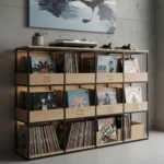 Vinyl storage that actually looks good is finally affordable — AI-generated illustration