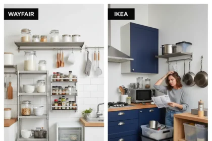 Wayfair's small-kitchen storage solutions beat IKEA's cramped approach