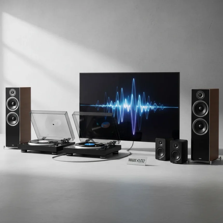 What Hi-Fi's Five-Star Picks: OLED TV, Sony Turntables Lead Month — AI-generated illustration