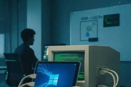 Windows 11 still runs on 30-year-old Win32 code — AI-generated illustration