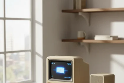 Wokyis M5 Retro Dock Transforms M4 Mac Mini Into Vintage Workspace — AI-generated illustration