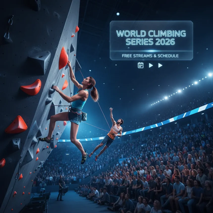 World Climbing Series 2026: Free streams and schedule — AI-generated illustration