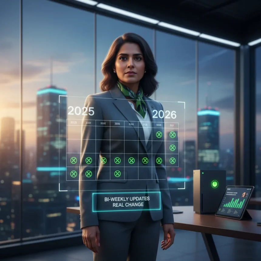 Xbox CEO Asha Sharma's Bi-Weekly Update Pledge Signals Real Change — AI-generated illustration