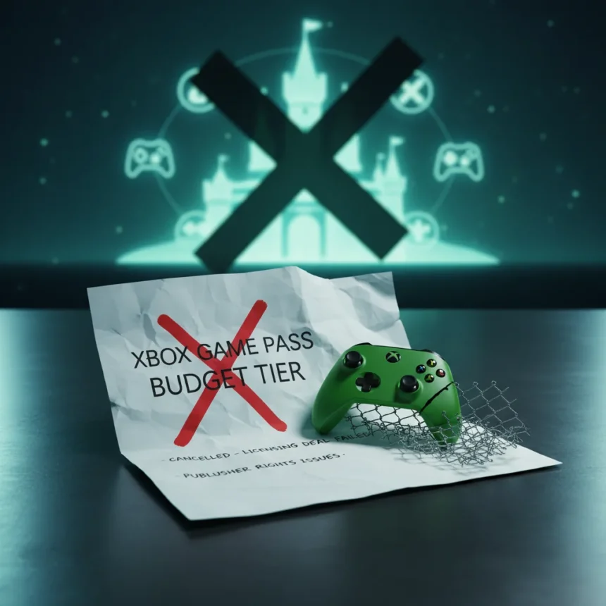 Xbox Game Pass Budget Tier Cancelled Over Licensing Deal
