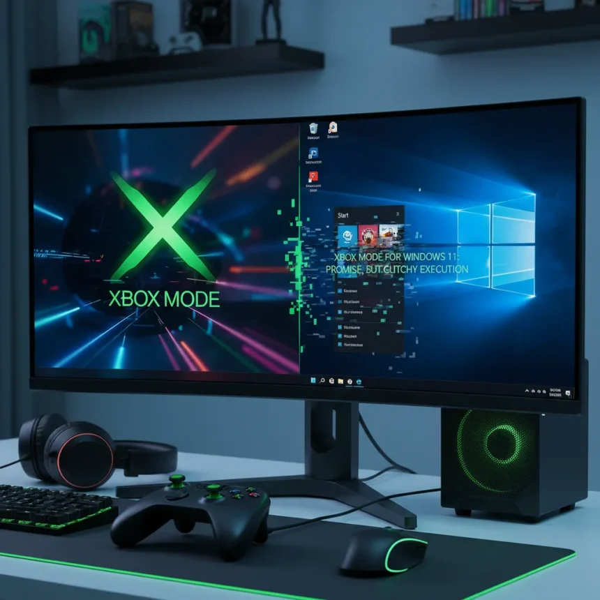 Xbox Mode for Windows 11 shows promise but stumbles on execution — AI-generated illustration