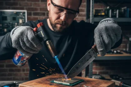 Xeon delidding with blowtorch and knife: extreme teardown — AI-generated illustration