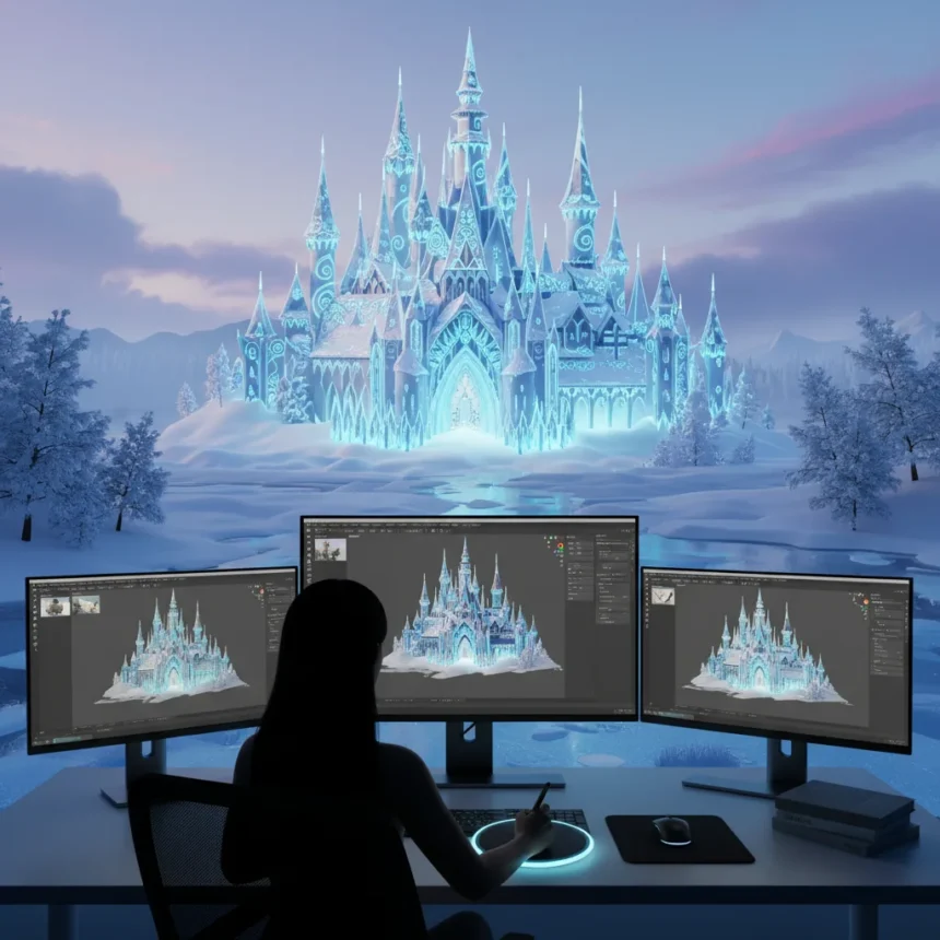 Yoojin Seong's Blender 3D workflow for fairy-tale castle design