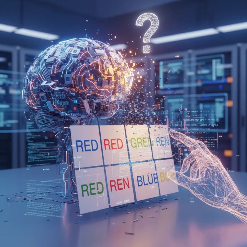 Why AI systems fail the Stroop test and what that means for AGI