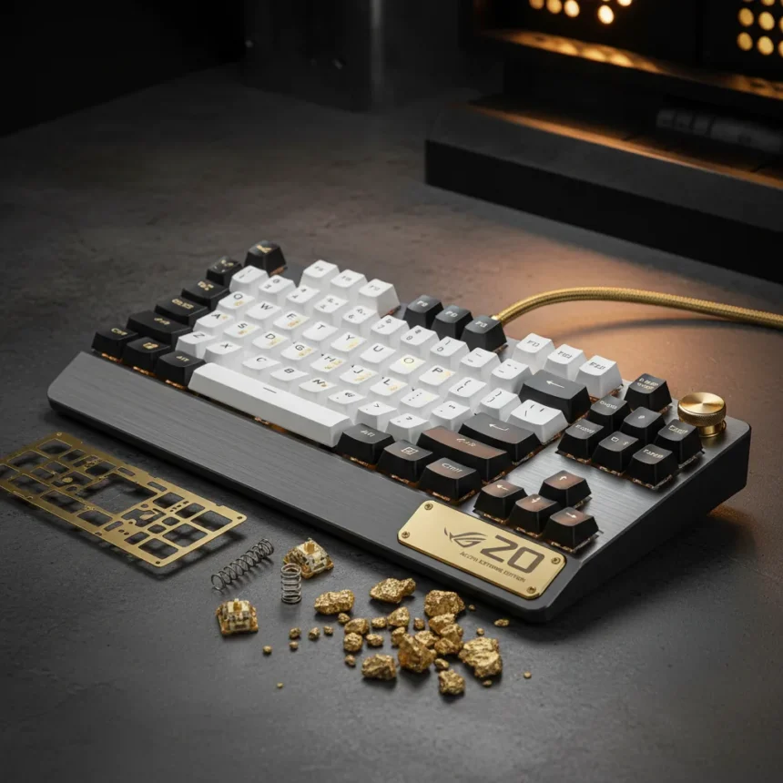 Asus ROG Azoth Extreme Edition 20 proves luxury keyboards need more than gold