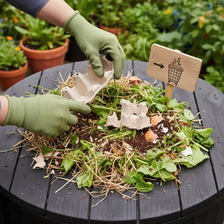 Cardboard egg cartons belong in your compost, not the trash