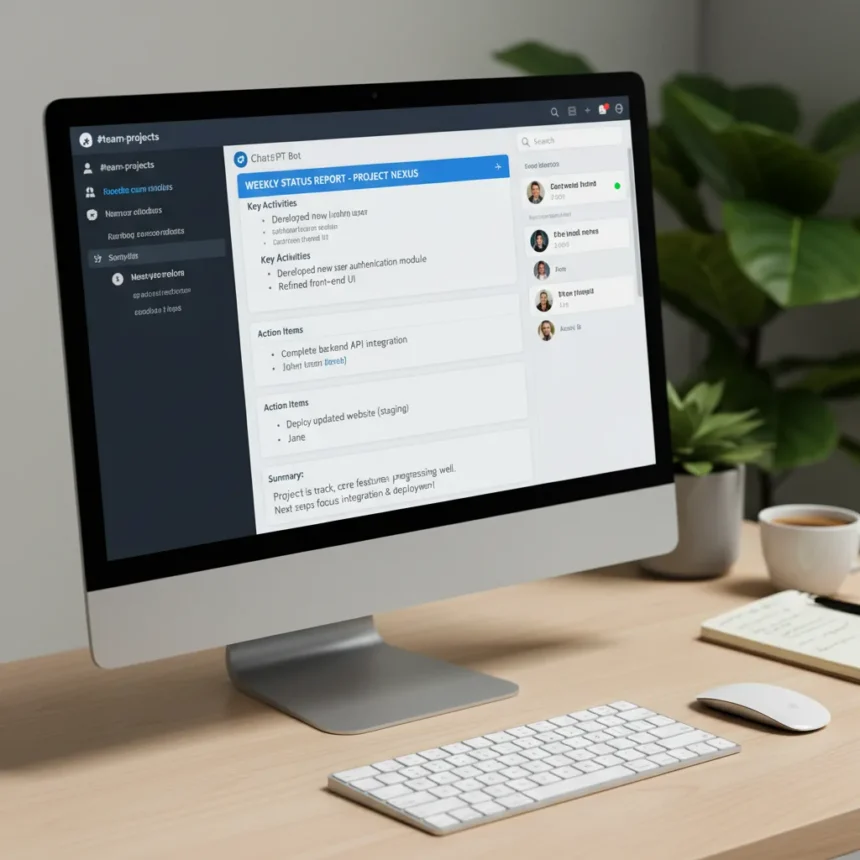 ChatGPT in Slack turns team chat into weekly status reports