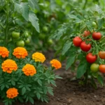 Companion planting with marigolds for pest-free vegetable gardens