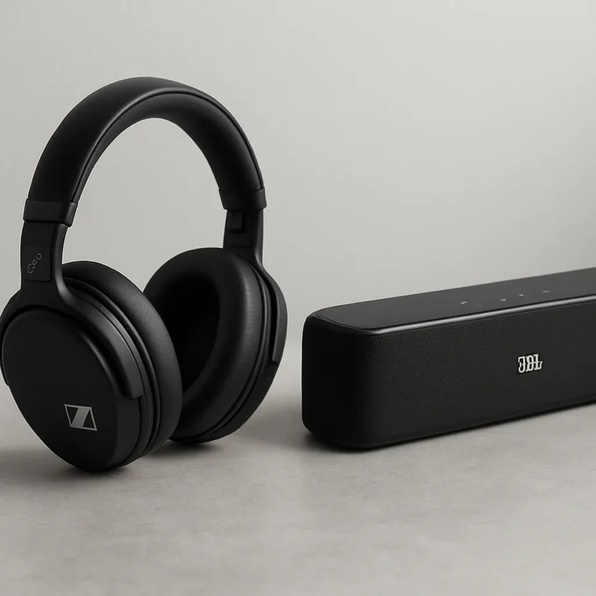 May's Five-Star Audio Gear: Sennheiser Headphones, JBL Soundbar Shine