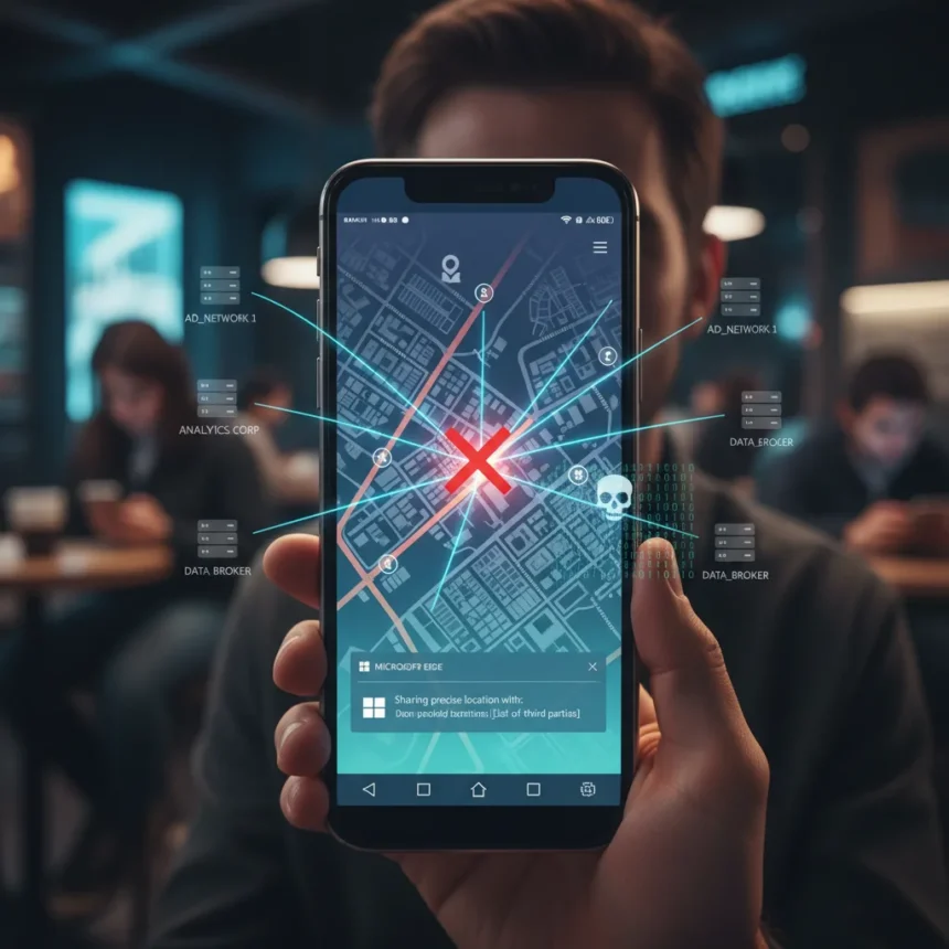 Mobile browsers leak precise location data to third parties