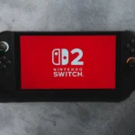 The nintendo switch 2 with a red screen.