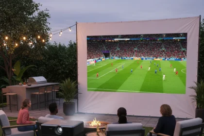 World Cup watch party projector setup: scale goals to 100 inches